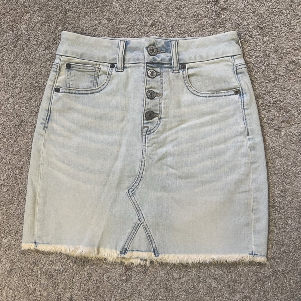 American Eagle Curvy Denim Mini Skirt